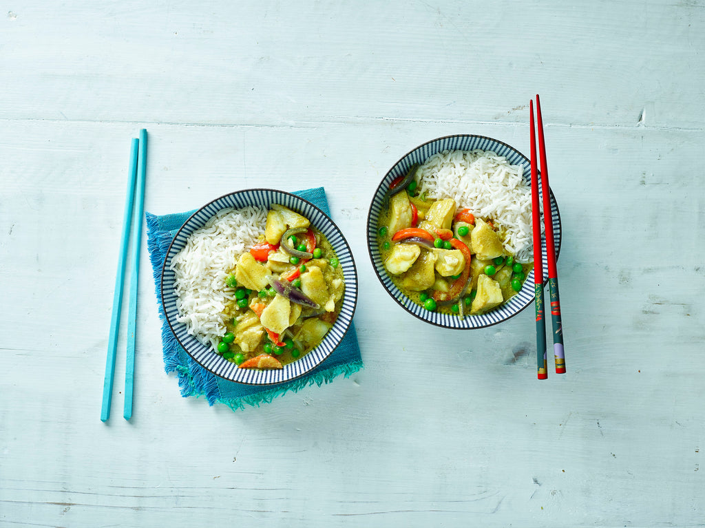 Chinese Fish Curry with Sticky Jasmine Rice